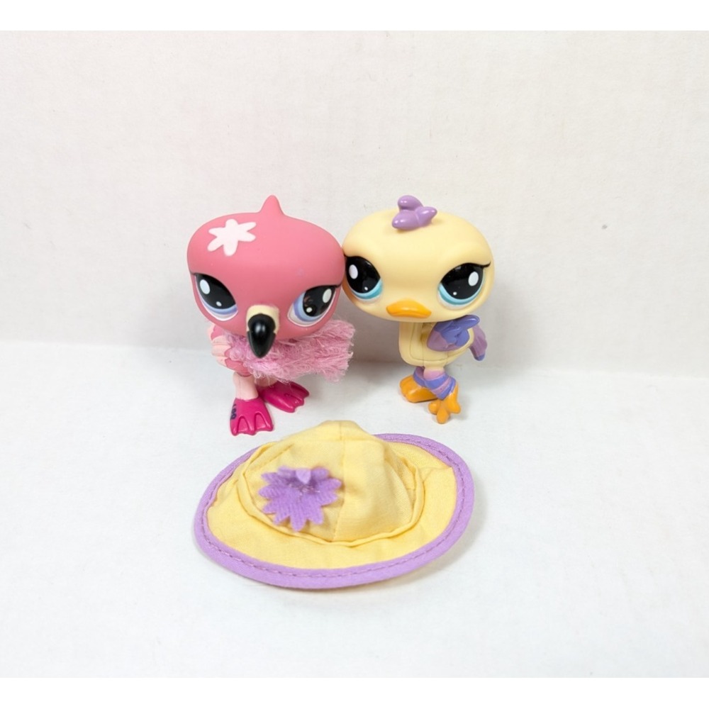 Authentic Littlest Pet Shop Pet Pairs 1826 1827 Flamingo Ostrich